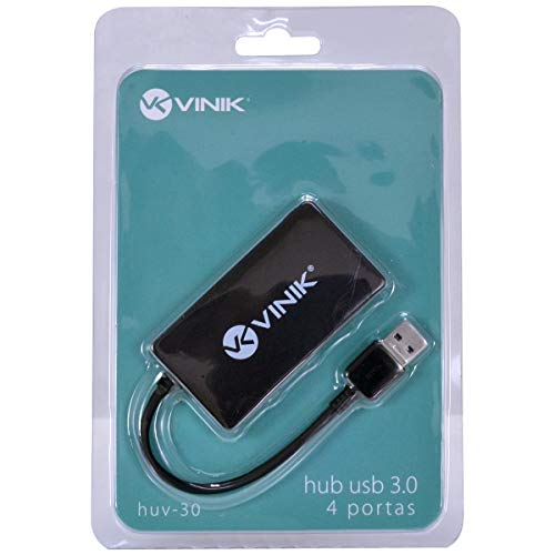HUB USB 3.0 COM 4 PORTAS E 15CM DE CABO HUV-30, Vinik, 29595