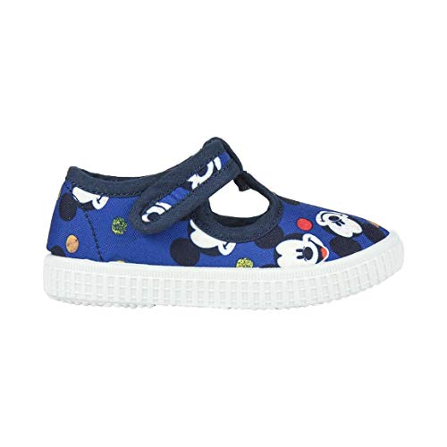 Cerdá Zapatilla Loneta Baja Mickey, Baskets Hautes Fille, Bleu (Azul C04), 26 EU