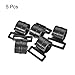 MECCANIXITY Tent Pole Clips, 11mm ID C Shape Tarp Rod Bracket Plastic Clamp Fasteners for Outdoor Camping, Black Pack of 5