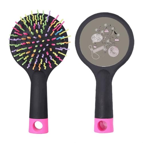 Brosse à cheveux démêlante à coussin d'air motif talons hauts et sac de fleurs