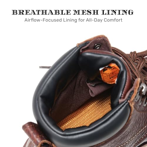 Image of Men's 6 Inch Moc Toe Work Boots | Goodyearwelt,EH Protection,Oil and slip-resistant Wedge Sole