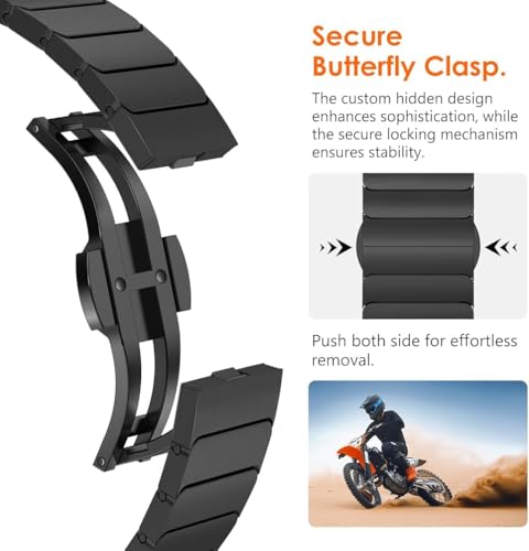 Image of Zitel Stainless Steel No Gap Metal Band Compatible with Samsung Galaxy Watch Ultra 47mm 2025 /2024