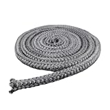 Violiica Cuerda de sellado de fibra de vidrio resistente a altas temperaturas para estufas de leña, chimeneas, calderas y hornos industriales, sello hermético al calor y humo, fácil instalación