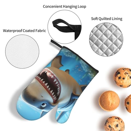 Maniques requin imperméables pour ne plus se brûler avec les plats du four - 5