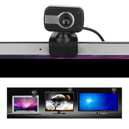 USB Webcam Webcam with Microphone,12 Megapixel HD USB Camera Live Streaming with Built-in Microphone 360¡ã Rotation and 30¡ã Vertical Adjustment