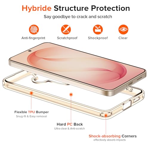 Image of ivoler 3-in-1 Case for Samsung Galaxy S26 5G 6.3 inch, Gold
