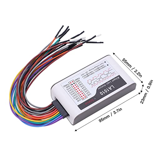 Image of LA1010 USB Logic Analyzer, 16 Channels Digital Logic Analyzer with 100MHz Sample Rate, Adjustable Threshold, for OS, Linux