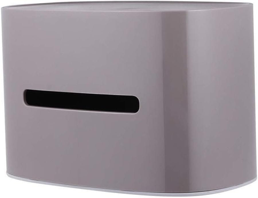 Tissue Holders for Bathrooms Casual Style Plastic Tissue Box Paper Towel Tissue Case Holder Home Table Decor Organizer Household Supplies (Color : Blue) (Gray)