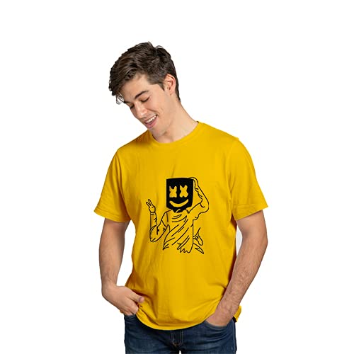 Image of Feel Good Marshmellow Yellow Color Dri Fit T-Shirt for Adults