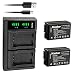 Kastar 2-Pack Battery and LTD2 USB Charger Compatible with Leica BP-DC9 BP-DC9-E BP-DC9-U Battery, Leica BC-DC9 BC-DC9-E BC-DC9-U Charger, Leica V-Lux 2, Leica V-Lux 3 Camera