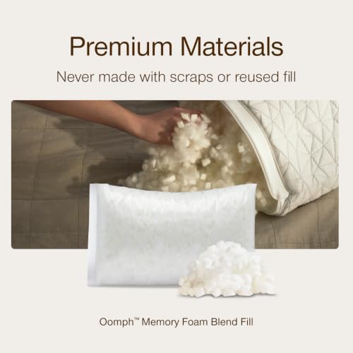 Image of Coop Home Goods Extra Oomph Fill, Cross-Cut Memory Foam, Medium Density Pillow Fill, Extra Fill Bag, Refill to Customize Your Premium Adjustable Pillow, GREENGUARD Gold and CertiPUR-US Certified