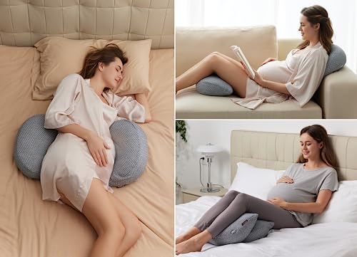 Momcozy Portable Pregnancy Pillow For Sleeping, W Shaped Maternity Pillow For Side Sleeper thumb #6