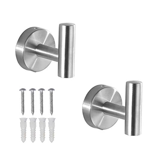 Ganchos para toallas, gancho de baño SUS 304 ganchos de pared resistentes de acero inoxidable para baño, gancho para batas montado en la pared, paquete de 2 ganchos para toallas