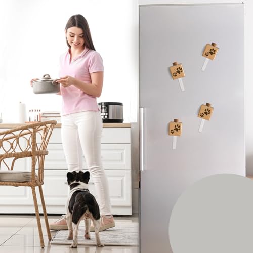 Imán decorativo para refrigerador con diseño de vaso para bigotes de gato miniatura 5