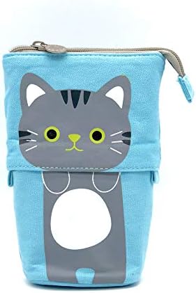 Amazon ロジック 2wayペンケース 猫 おしゃれ文房具 筆箱 ペン立て 高さ調節 アニマル ねこ グレー ペンケース 文房具 オフィス用品 Amazon ロジック 2wayペンケース 猫 おしゃれ文房具 筆箱 ペン立て 高さ調節 アニマル ねこ グレー ペンケース 文房具 オフィス用品