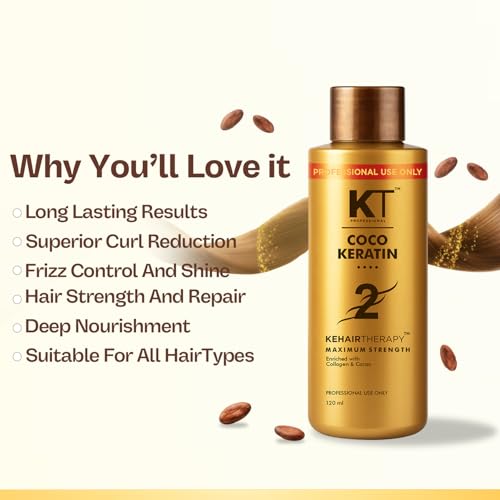 Image of Coco Keratin Protein Treatment Maximum Strength Smoothing Reduces Curls and Frizz Nourishes & Protects hair for Virgin & Henna Coated-120ml