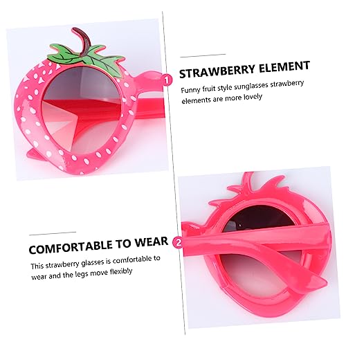 3 Pcs Fancy Dress Party Glasses Strawberry Sunes Fashion Funny Glasses Toy Party Accessories Creative Sunglasses Comfortable for Long Time2
