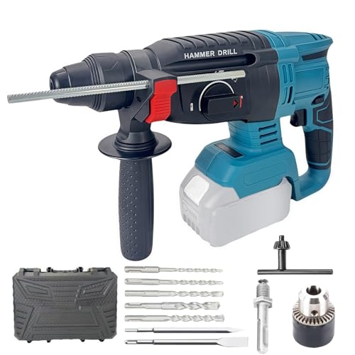 2,6 J Perforateur sans fil Compatible avec Makita 18V, Marteau Perforateur 1300W sans Balais, Perforateur Burineur avec Poignée Antichoc pour le...