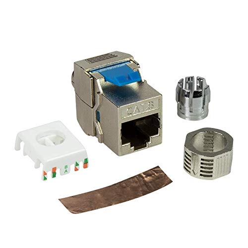 Módulo Keystone CAT 8.1 STP sin herramientas para panel de rack de servidor de 16,5 mm 4