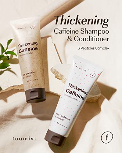 Foamist 100% Clean Vegan Hair Scalp & Thickening With Basil Mint And Caffeine No Chemical Hair Shampoo & Hair Conditioner Set For Hair Loss, Scalp 250Ml / 8.4 Fl.oz (2 Packs) #TOP1