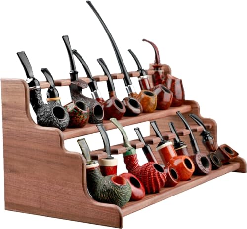 Présentoir à pipes en bois pour 16 pipes : rangez et protégez enfin vos modèles