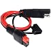 LIXIN with Waterproof and Dustproof Cover SAE Adapter 12AWG Cable，for Pre-Wired RV Boat Charge Battery Solar Panel-30cm/0.98ft