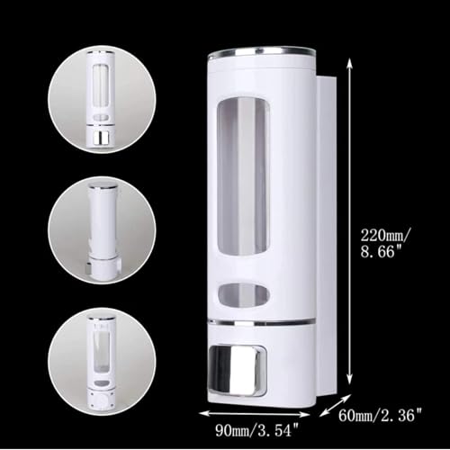 Image of Combo Pack Wall-Mounted Soap Dispenser for Bathroom | Wash Basin Liquid Sanitizer & Shower Gel | 400ml Capsule Design | White and Gold ABS Plastic | Pack of 2 | Durable & Easy Refill