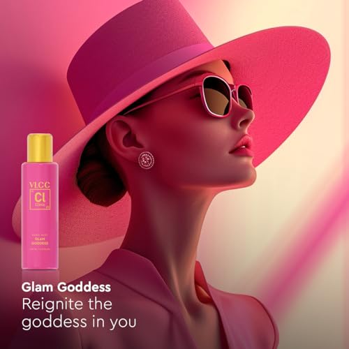 Image of VLCC Clinic Body Mist inchGlam Goddess inch - 200ml | Fresh, Fruity, Floral Fragrance | Long Lasting Body Mist | Long Lasting Fragrance | Symbol of Confidence | Paraben Free