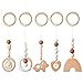 5 teiliges Baby Spielzeug Set Holzspielzeug zum Aufhängen Spielzeug für Kleinkinder Fitnessstudio Aktivität Holzübung Pflegeanhänger Beißring Rasseln sensorisches Spielzeug für Neugeborene