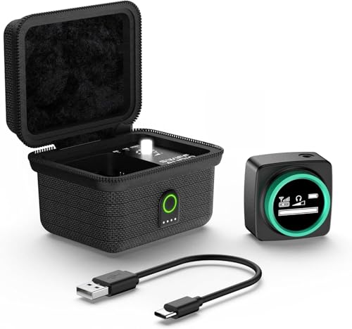 SWIFF AUDIO WX520 Wireless in Ear Monitor System, 5.8GHz IEM System w/Stereo/Mono Switch, Built-in Cue Mic, LED Receiver & Charging Case Transmitter, 4 Channels, One-to-More for Studio, Bands, Live