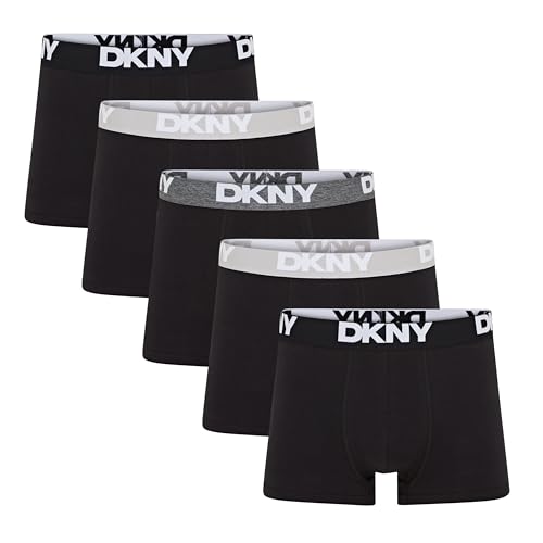 DKNY Męskie kąpielówki Portland (5 sztuk), Czarny, L