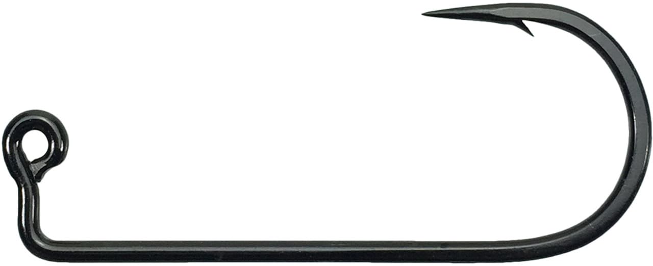 Mustad 32833 Black Nickel 2X Stong Jig Hooks 100 Pack Works Great with Do It Molds