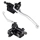 Terisass Motorrad-Bremshebelpumpe, Hauptbremszylinder vorne rechts aus Aluminiumlegierung, 7/8 Zoll, 22 mm, für CBR250 CB250 VT250 VTR250 CB400 CL400 NSR250 + Hauptzylinder M