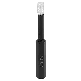 Hole Saw Core Drill Bit Anti Slip Hex Shank Dry Drilling Bit for Marble Granite Tile Ceramics (6mm)