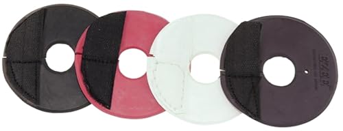 Umbria Equitazione Rosette in Gomma con Chiusura con Strap Set 2pz Nero