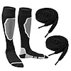 BAOSROY Calcetines de Esquí para Hombre,Calcetines de Esquí,Calcetines Termicos Hombre Invierno,Calcetines Snowboard,Calcetines de Deportes de Invierno,Calcetines Altos De Compresión para Snowboard