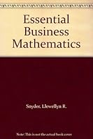 Essential Business Mathematics 0070595674 Book Cover