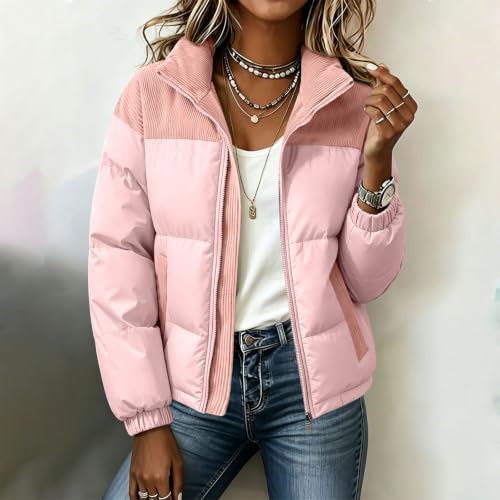 Puffer Coats for Women Fall Winter Thicken Warm Stand Collar Puffer Jackets - image 3