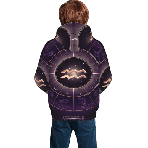 Aquarius Boy, Girls Sports Shirt Youth Pullover Fashion Hooded Sweatshirt2