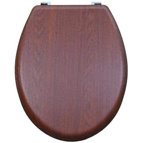 Coprivaso copriwater in legno mdf noce scuro metaform sedile mod universale