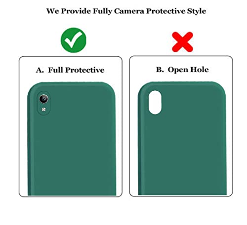 Image of A rtistque Liquid Silicone Back Cover Case for Vivo Y91i Matte Shockproof TPU Soft Flexible with Camera Protection - Green