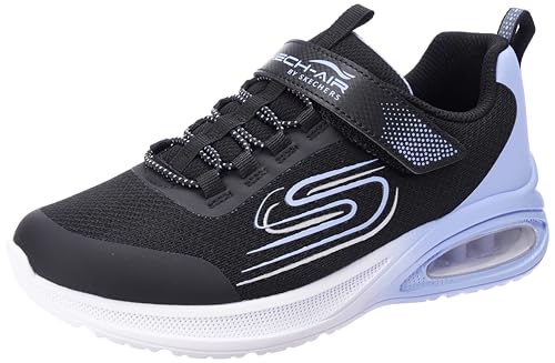 Skechers Microspec MAX Advance, Zapatillas Niñas, Black, 2 UK Child