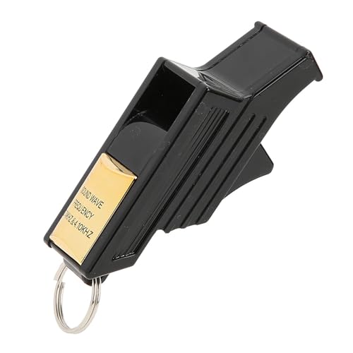Silbato para árbitro deportivo negro y dorado miniatura 5