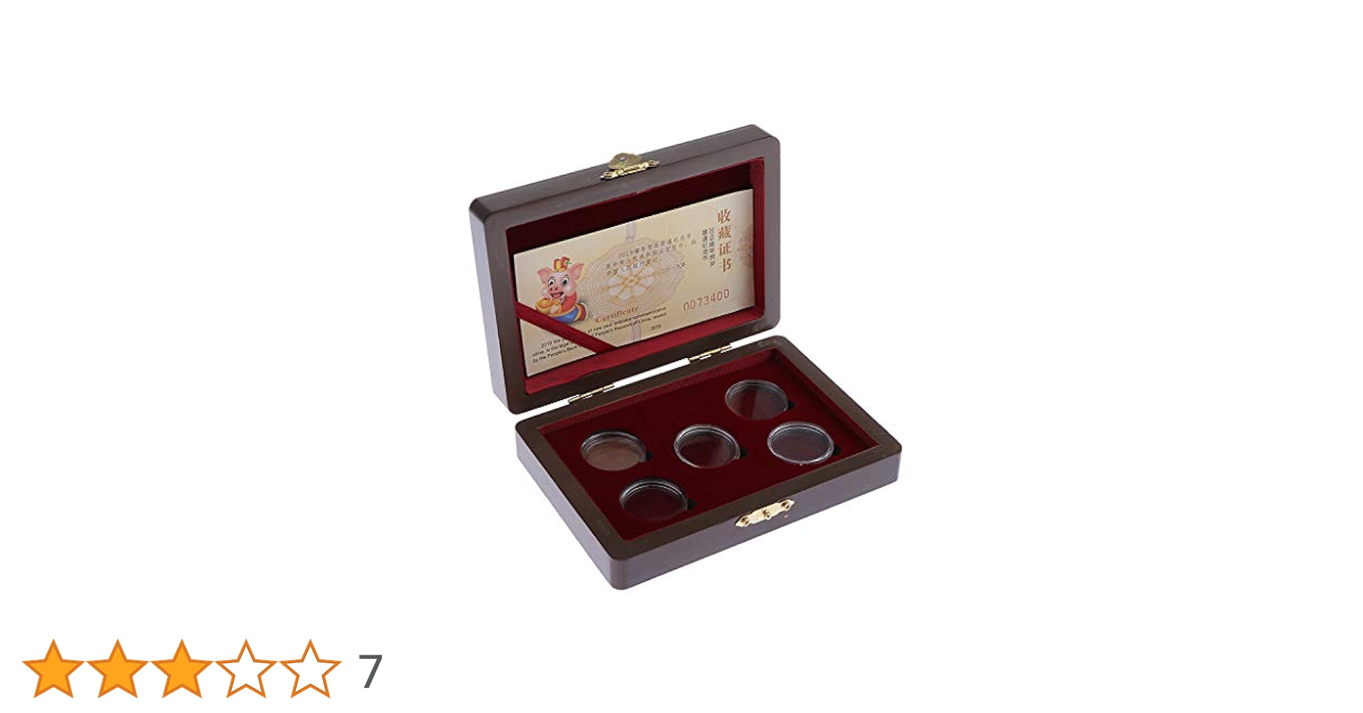 5個セット　コイン鑑賞トレー　収納ケース　収集用品　コインホルダー Amazon.co.jp: コインケース 5枚収納 コインホルダー 木製 硬貨
