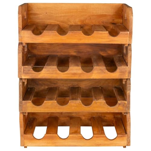 Set de 4 soportes para botellas de madera de caoba sólida miniatura 5
