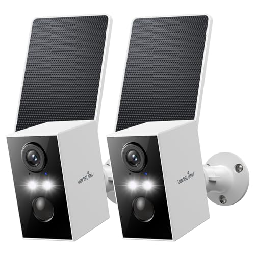 wansview Solar CCTV Camera Outdoor Wireless 2K Outdoor Cameras House Security Battery Operated Home Security PIR Detection Colour Night Vision TF Card & Cloud Storage IP65 2P