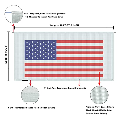 Image of RV Awning Mesh Sun Shade Screen for Motorhome Camper Trailer Sunshade