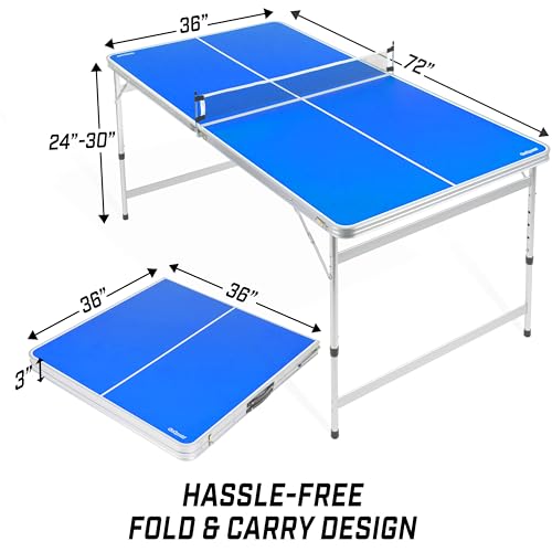 Table de ping-pong bleue réglable GoSports mini format de jardin - 3