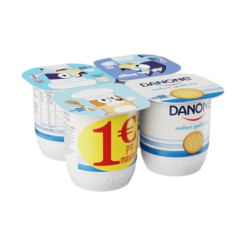 Danone Yogur con Sabor, Galleta, 120 g x 4