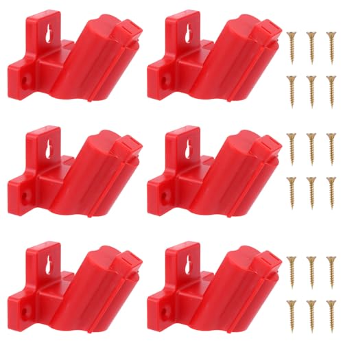 6pcs Tool Holder for Power Tools, Heavy Duty Wall Mount Drill Organizer with Screws ABS Plastic Storage Rack for Garage Workshop Workbench